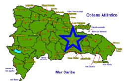 Mapa pequeña de la República Dominicana